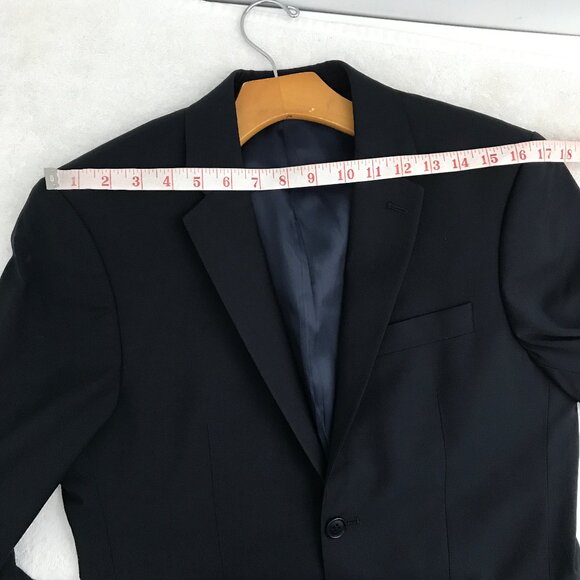 John Varvatos Wool Blazer Jacket Navy Two Button Mens 36S - Picture 12 of 13